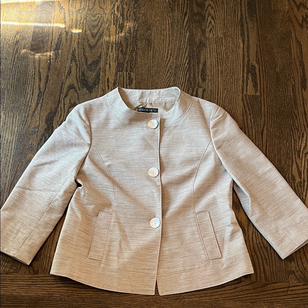 Lafayette 148 New York Women’s Cream Lined Blazer